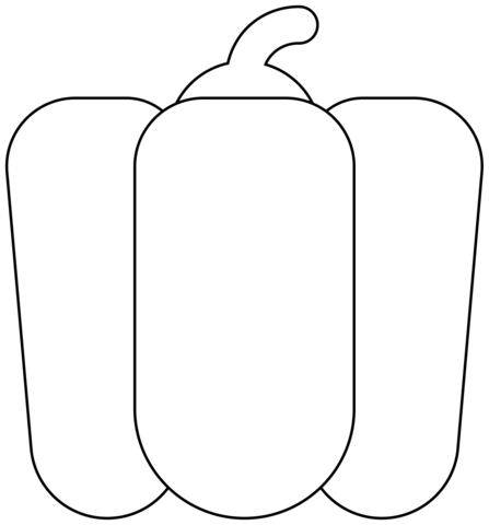 Bell Pepper Emoji Coloring Page